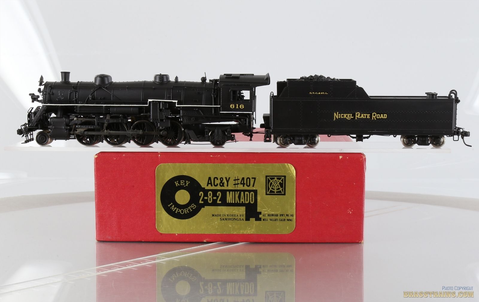 HO Brass Model Train - KEY AC&Y Akron 2-8-2 Mikado - Custom