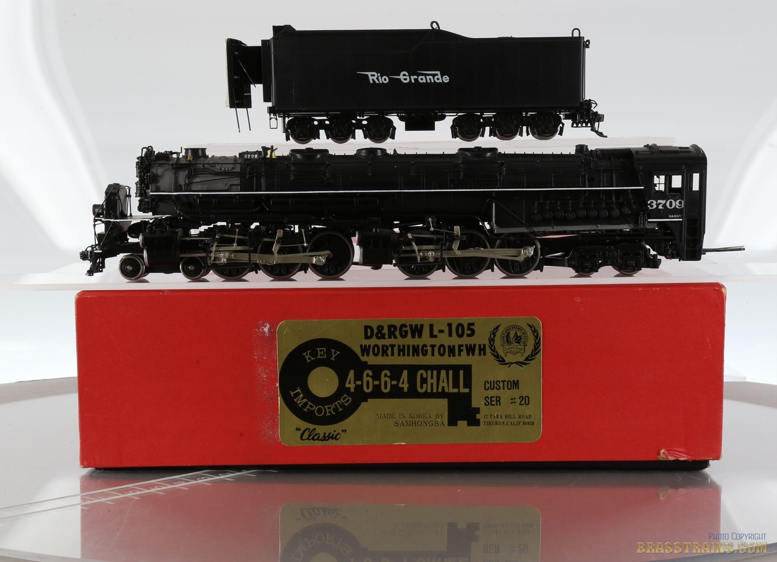 HO Brass Model Train - Key Imports CS#20 D&RGW Rio