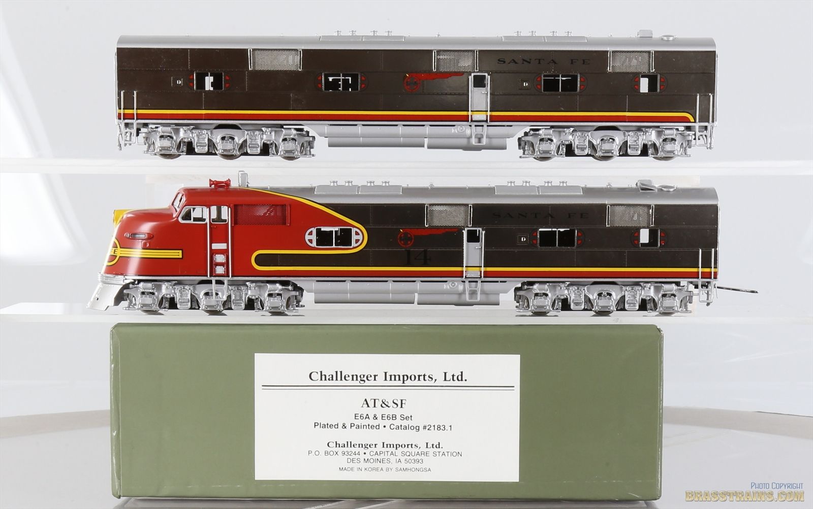 HO Brass Model Train - CIL 2183.1 ATSF Santa Fe EMD E6 E6A E6B Diesel ...