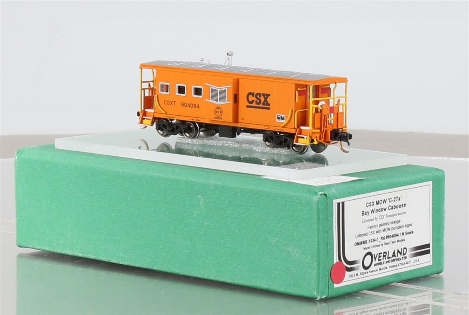 N Scale Brass Model - OMI #BB-1034-1 CSX MOW C-27a Bay Window Caboose ...