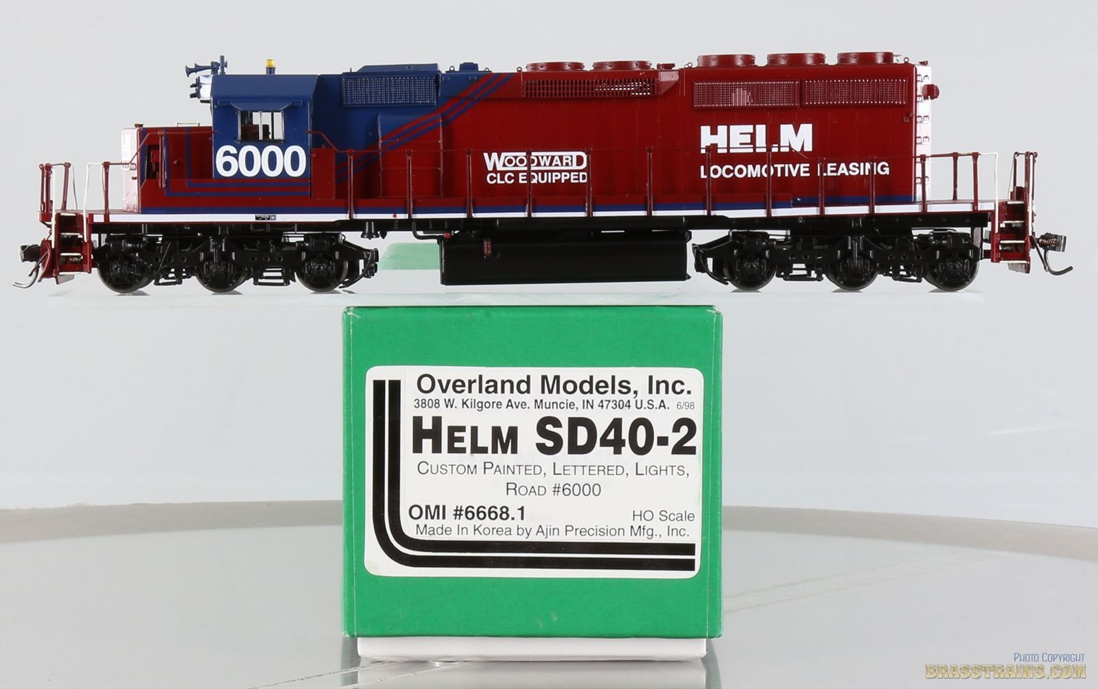 HO Brass Model - OMI 6668.1 Helm Road SD40-2 Diesel #6000 - F/P