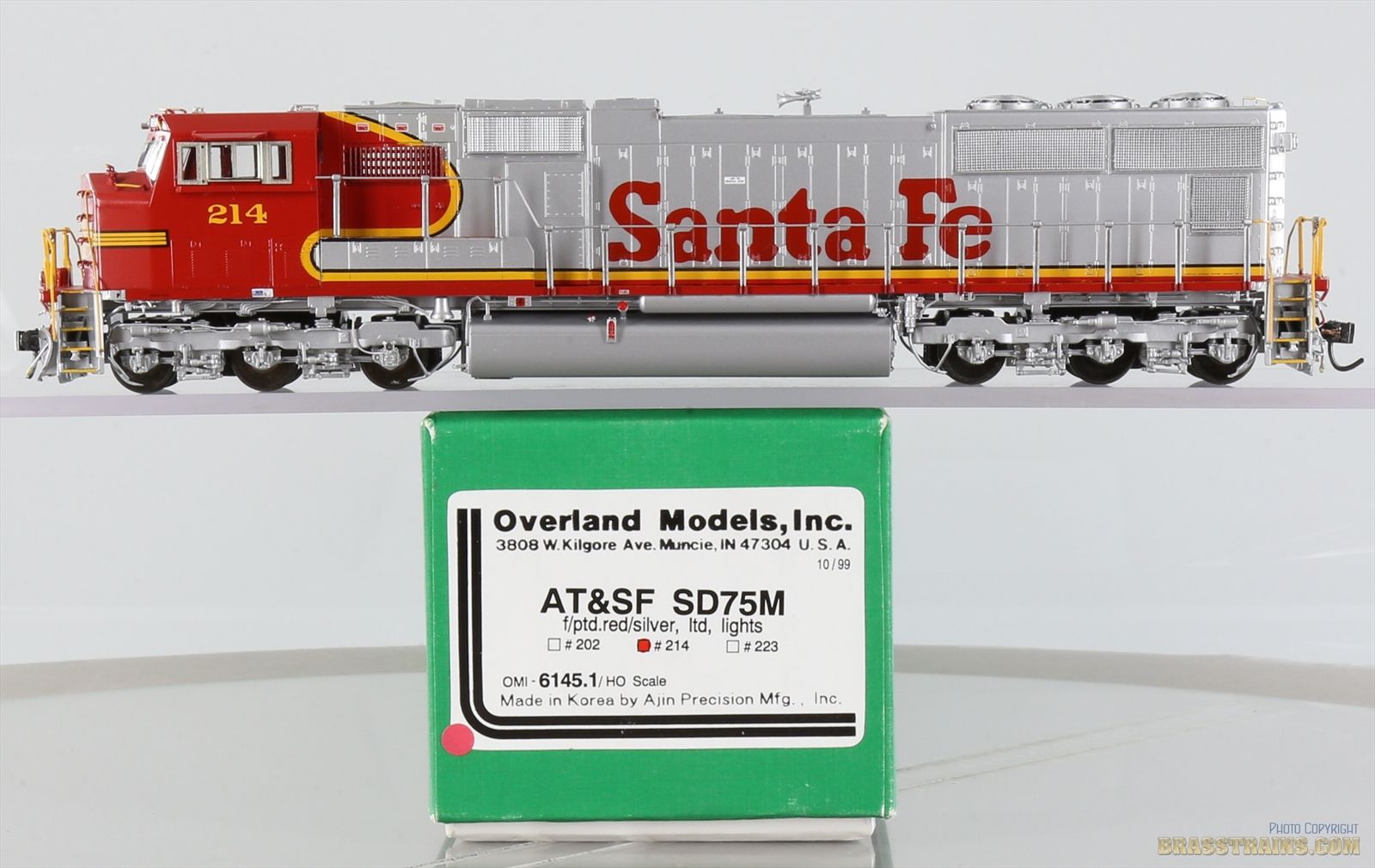 HO Brass Model - OMI 6145.1 ATSF Santa Fe SD75M Diesel #214 - F/P