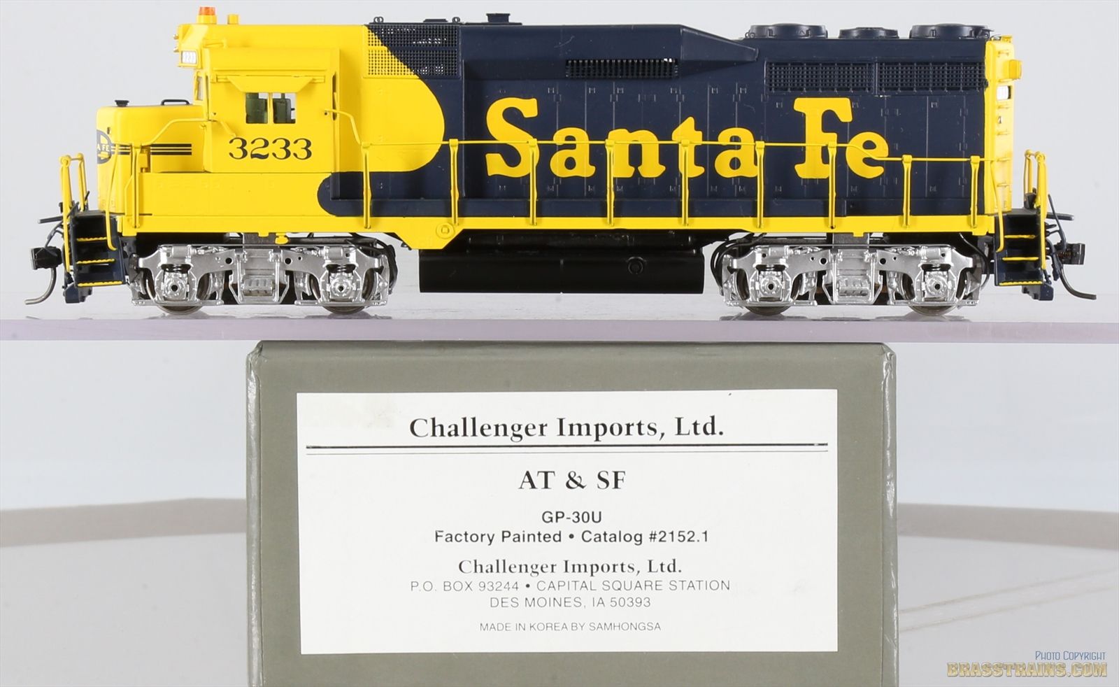 HO Brass Model - CIL 2152.1 AT&SF Santa Fe GP-30U #2778 - F/P + DCC