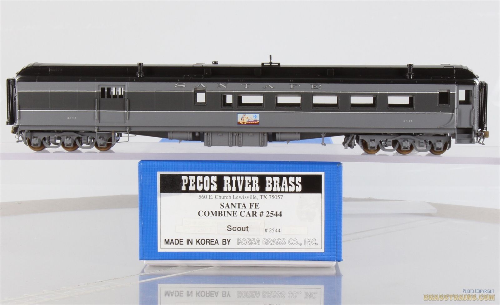 HO Scale Pecos River Brass ATSF Santa Fe The Scout Combine Car #2544 ...