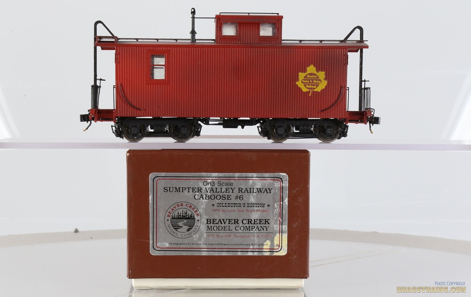 On3 Brass Model - Beaver Creek Sumpter Valley Railway Caboose #6