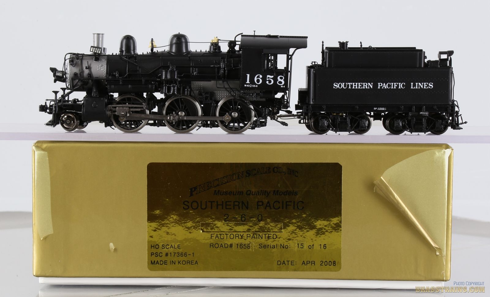 HO Brass Model - PSC 17366-1 SP Southern Pacific 2-6-0 M-4 #1658 - F/P