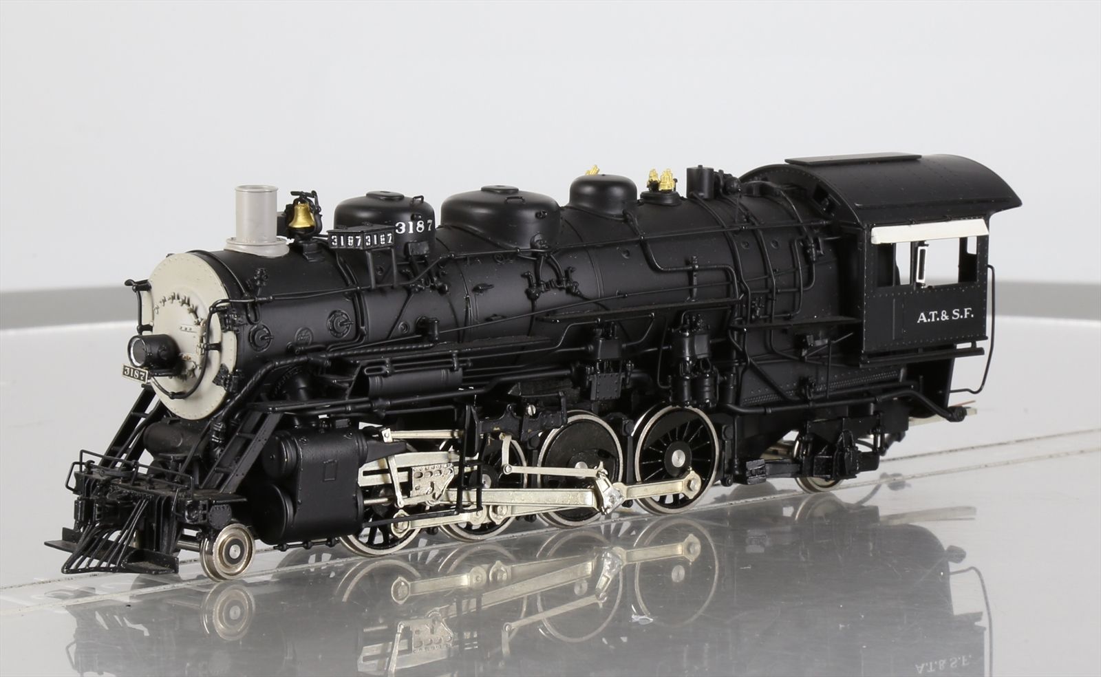 HO Brass Model - KEY CS #71 ATSF Santa Fe Late Run 2-8-2 #3187 - F/P