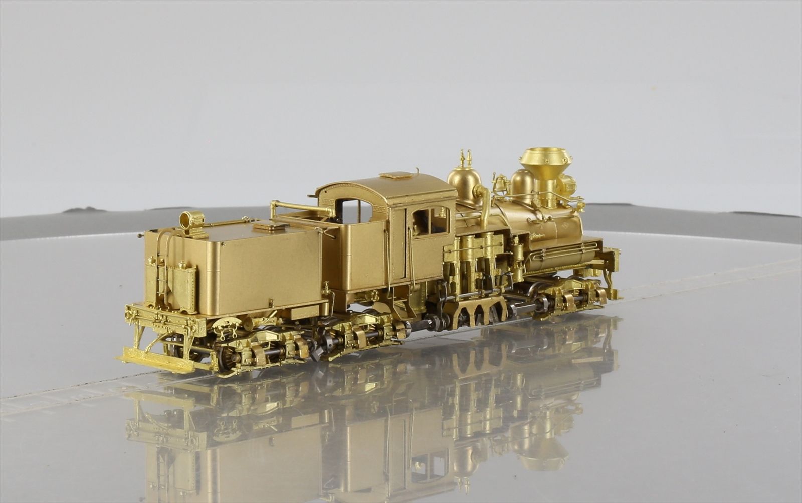 HO Brass Model - Key Cass Scenic Railway #4 - Unpainted Three Truck Shay
