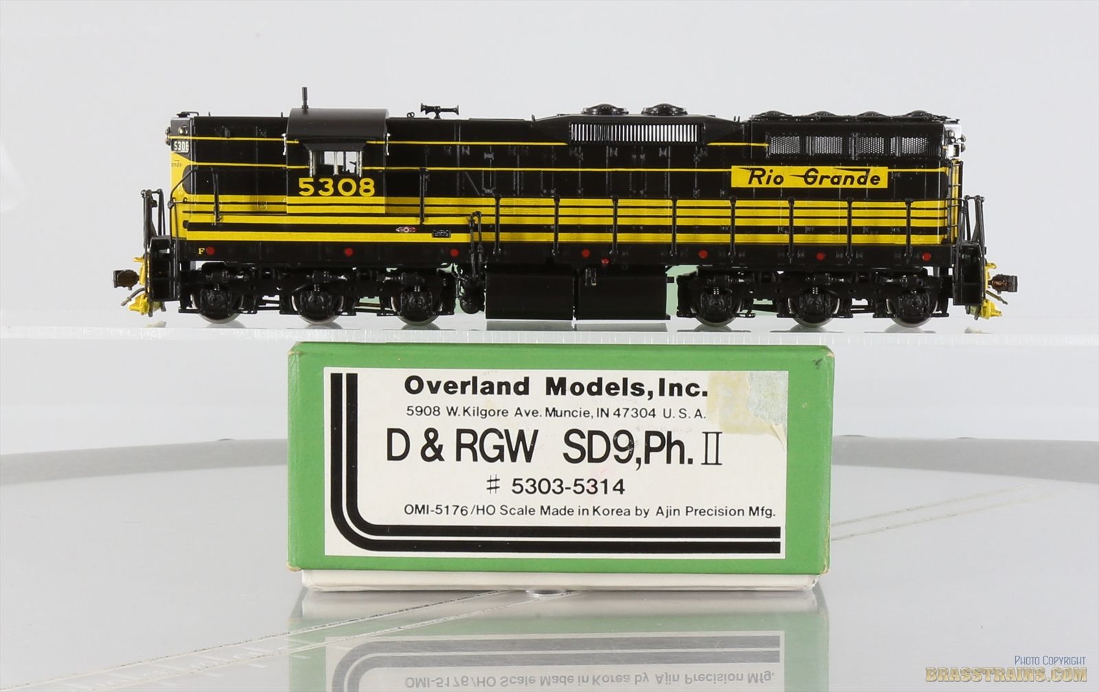 HO Brass Model - OMI 5176 D&RGW Rio Grande SD9 Phase II #5308