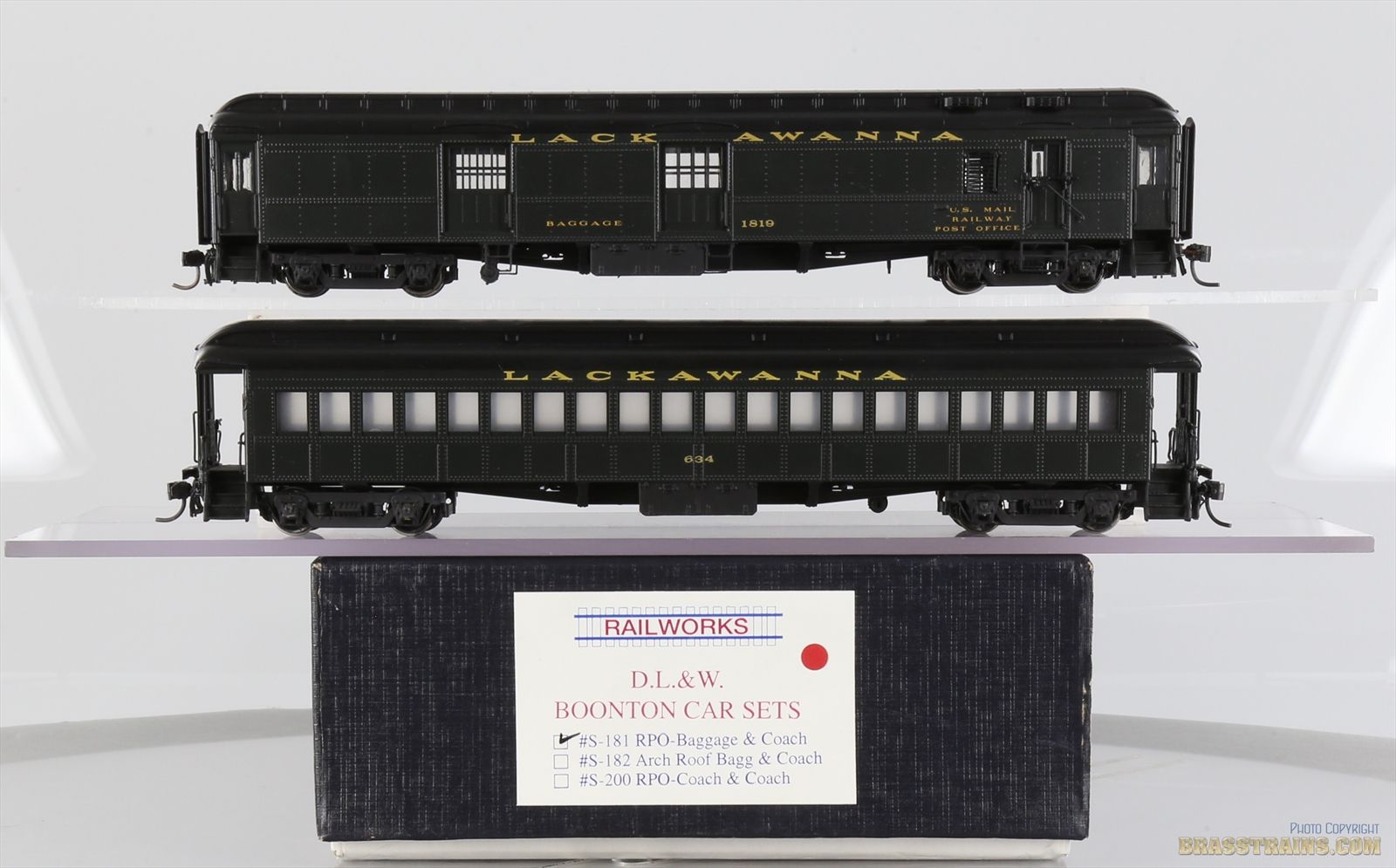 珊瑚模型 RPO-BAGGAGE COACH PARLOR CAR 珊瑚模型 RPO-BAGGAGE COACH PARLOR CAR（SP – Southern Pacific
