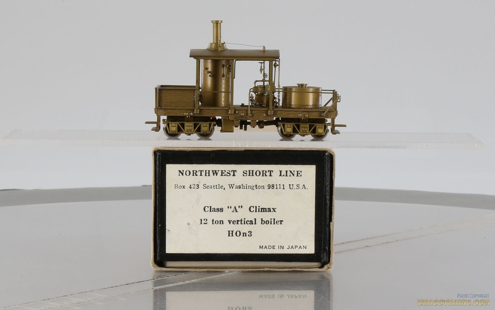 HOn3 Brass Model - NWSL Class A Climax 12-Ton Vertical Boiler