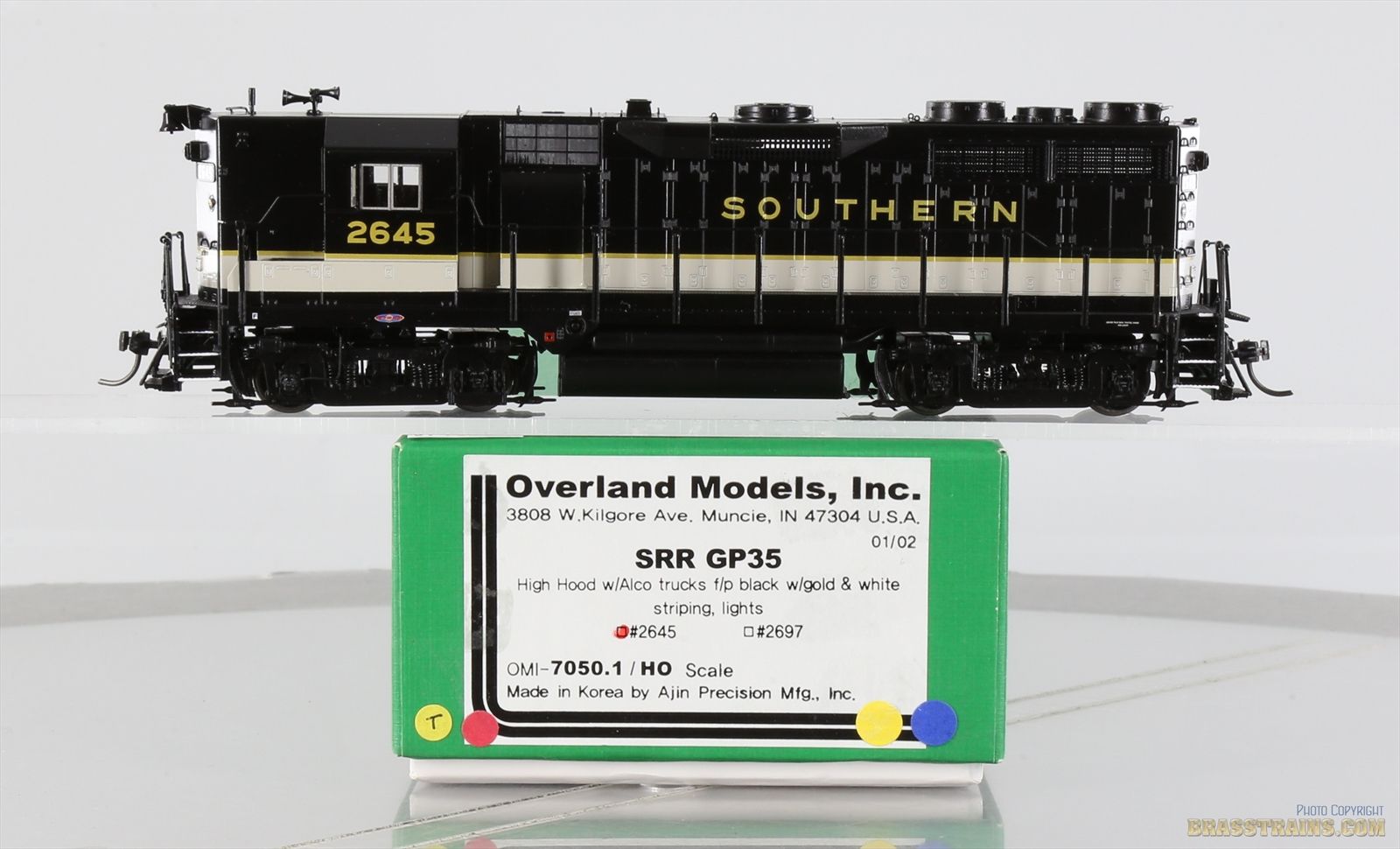 HO Brass Model Train - OMI 7050.1 SOU Southern GP35 Diesel #2645 - F/P