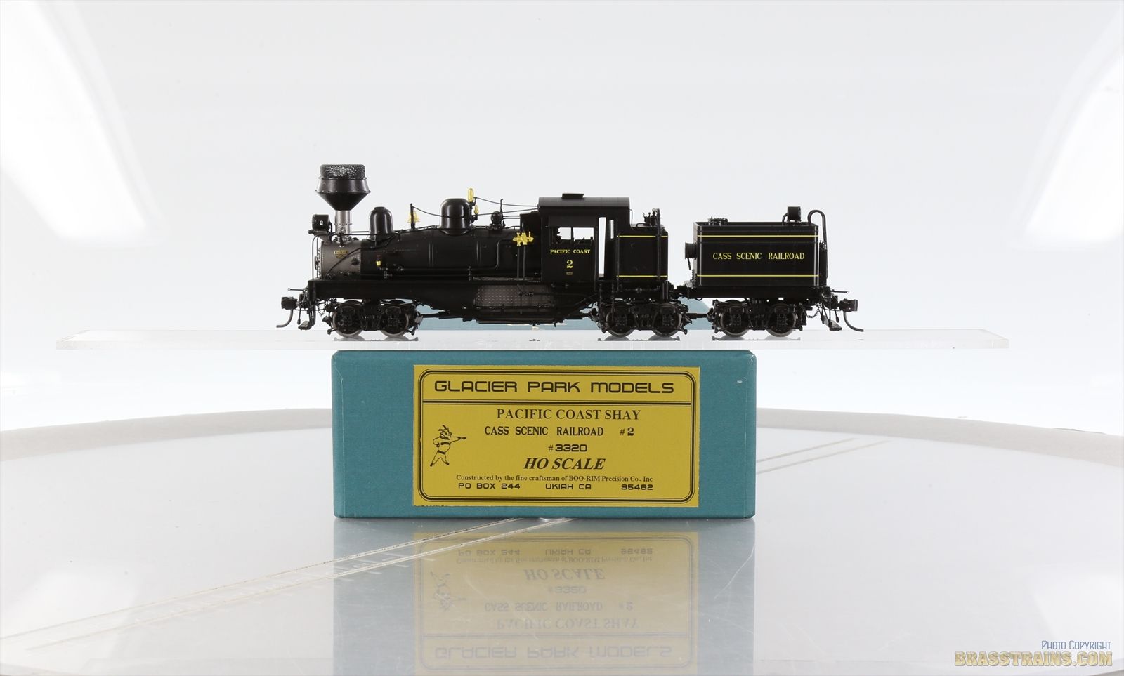 HO Scale Brass Model Train GPM-3320 Pacific Coast Shay - CASS