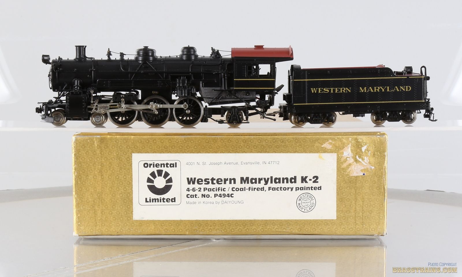HO Brass Model - Oriental P494C WM Western Maryland 4-6-2 K-2 Coal