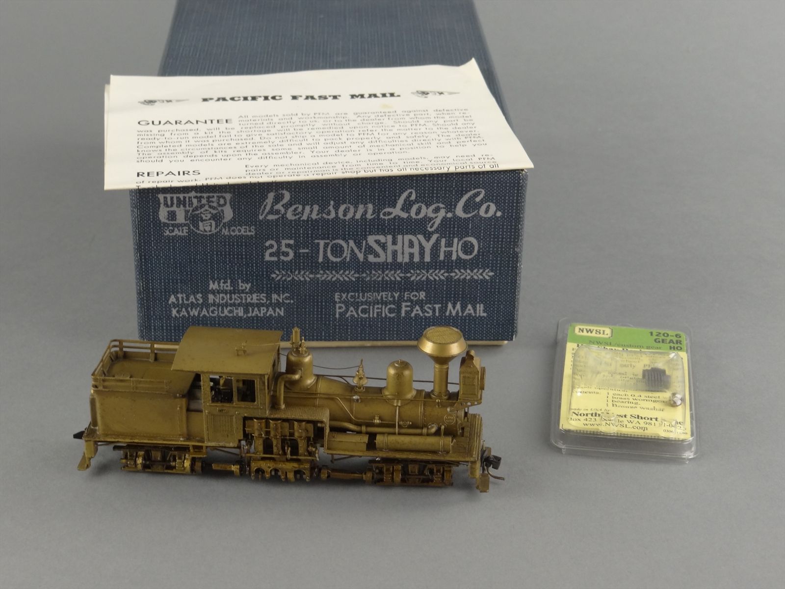 UNITED MODELS BENSON LOG.co. 25-TON SHAY HO N3 鉄道模型 HOゲージ