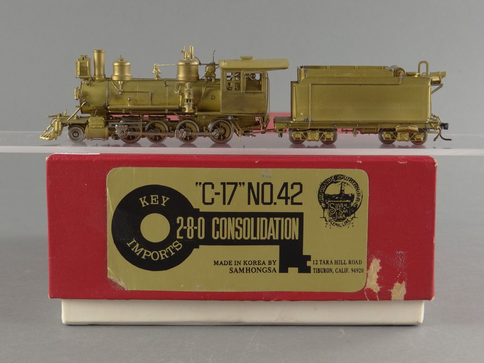 HOn3 Brass Model - KEY RGS Rio Grande Southern C-17 2-8-0
