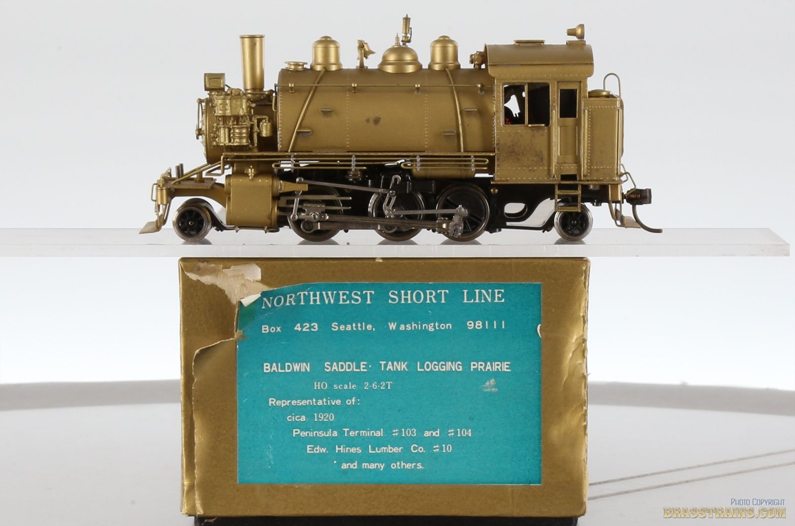 HO Brass Model - NWSL Baldwin Saddle Tank Logging 2-6-2T - Unpainted