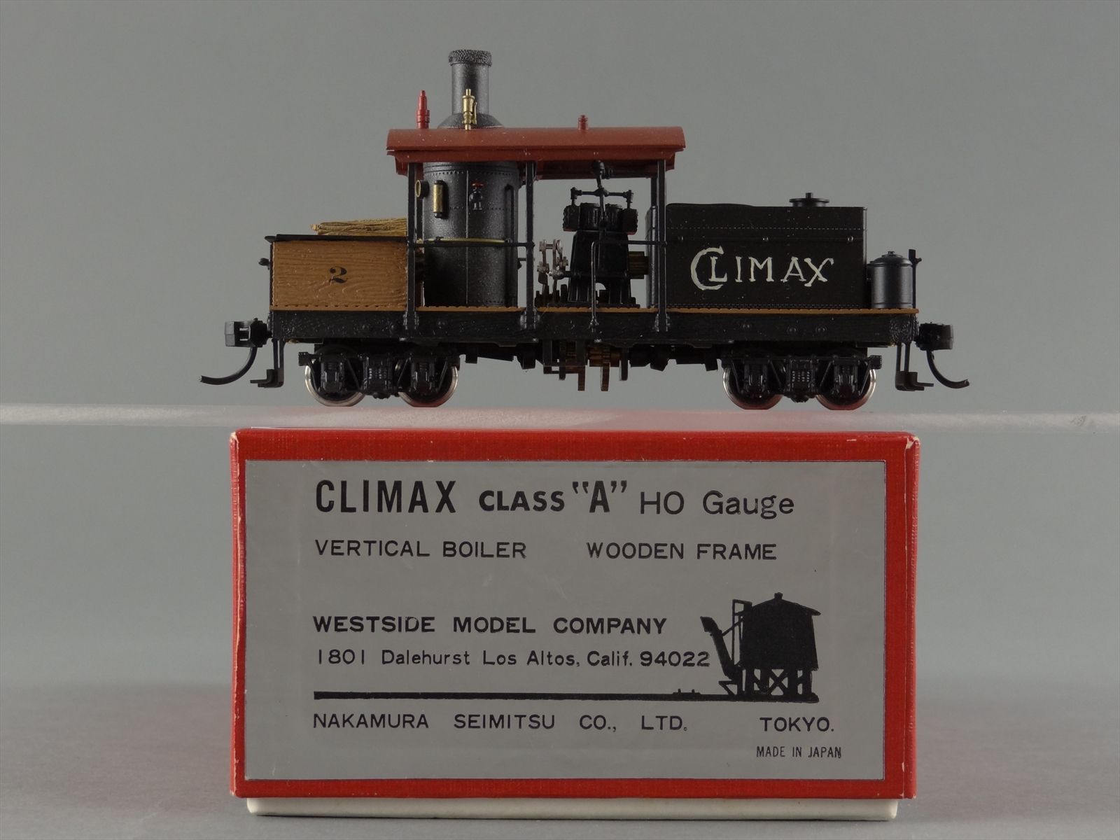 HO Brass Model - WMC Climax Class A Vertical Boiler / Wooden Frame