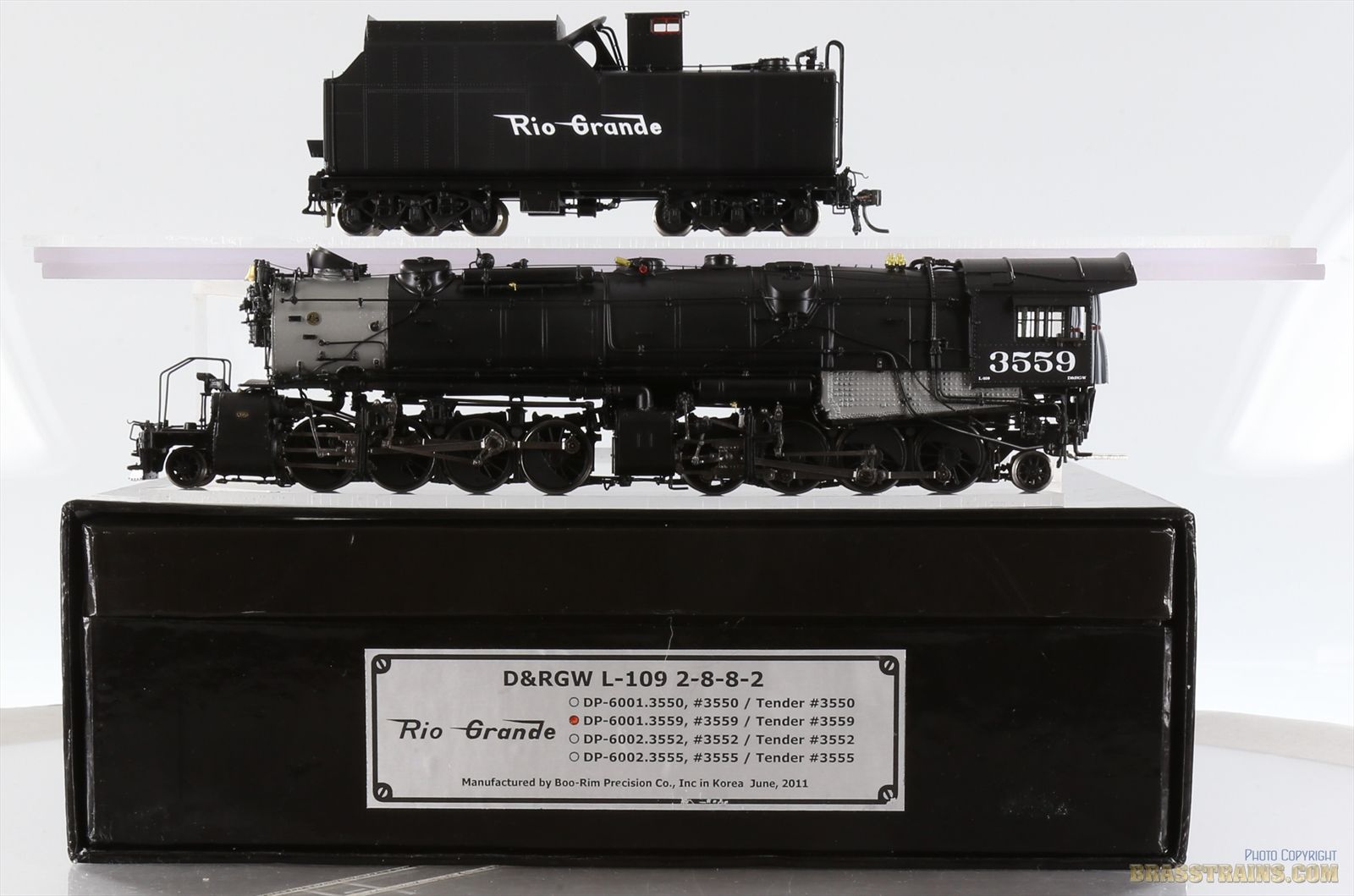 HO Brass Model - DP 6001 D&RGW Rio Grande L-109 2-8-8-2 #3559