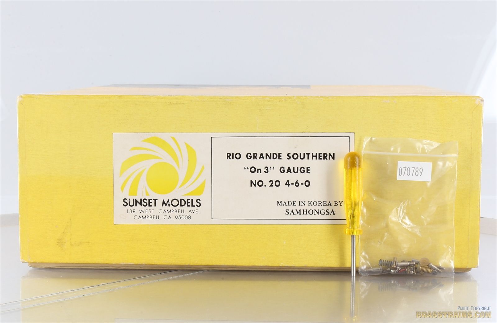 On3 Brass Model - Sunset RGS Rio Grande Southern 4-6-0 #20 - Custom