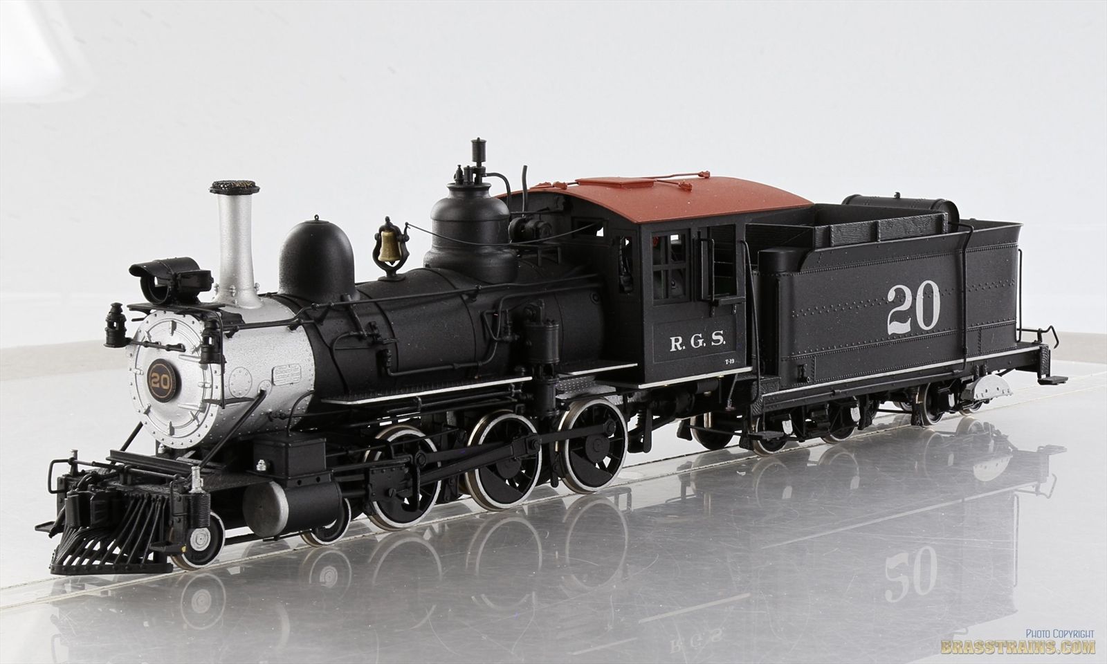 On3 Brass Model - Sunset RGS Rio Grande Southern 4-6-0 #20 - Custom