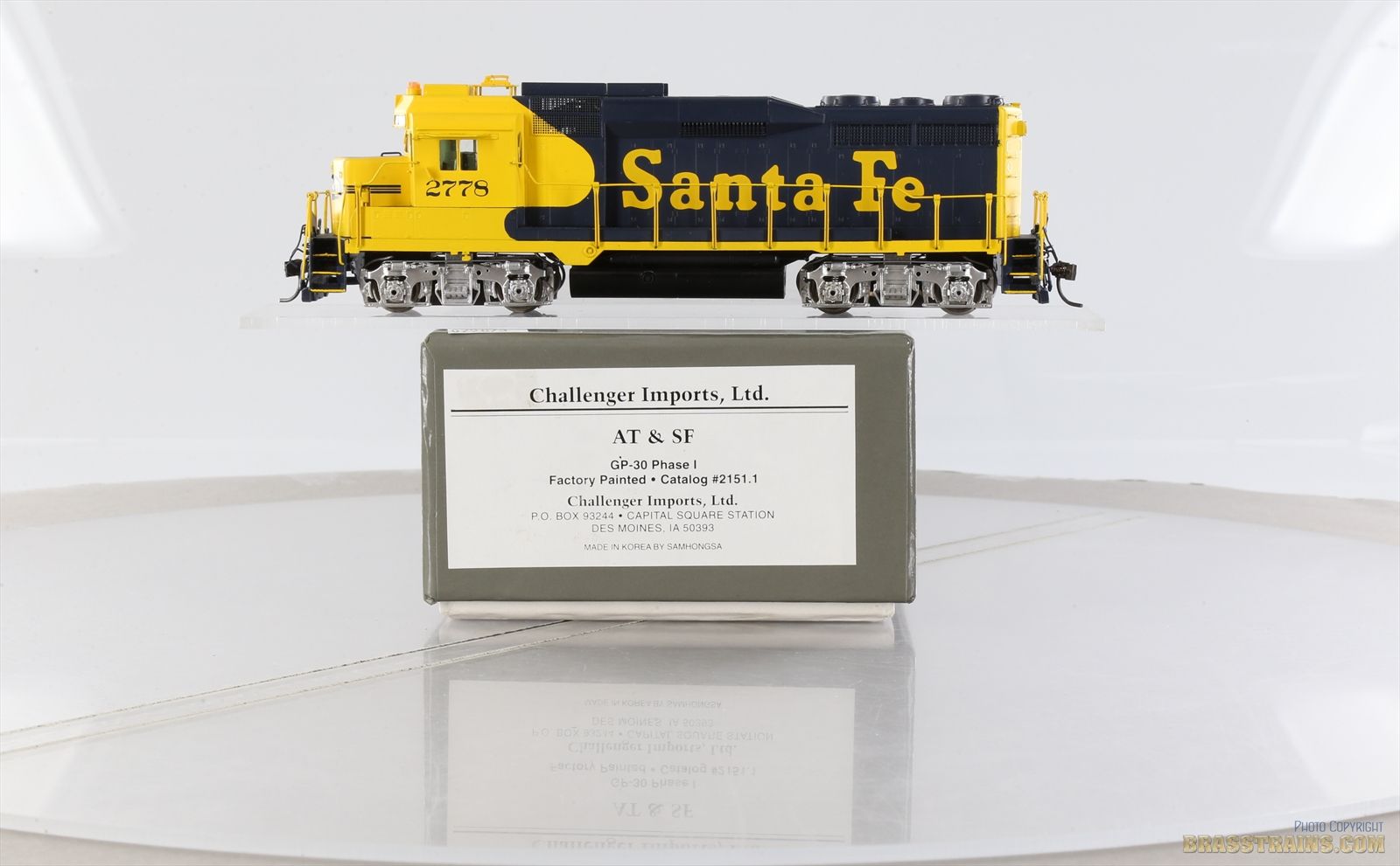 HO Brass Model Train - CIL 2152.1 AT&SF Santa Fe GP-30U Phase 1 #2778 - F/P