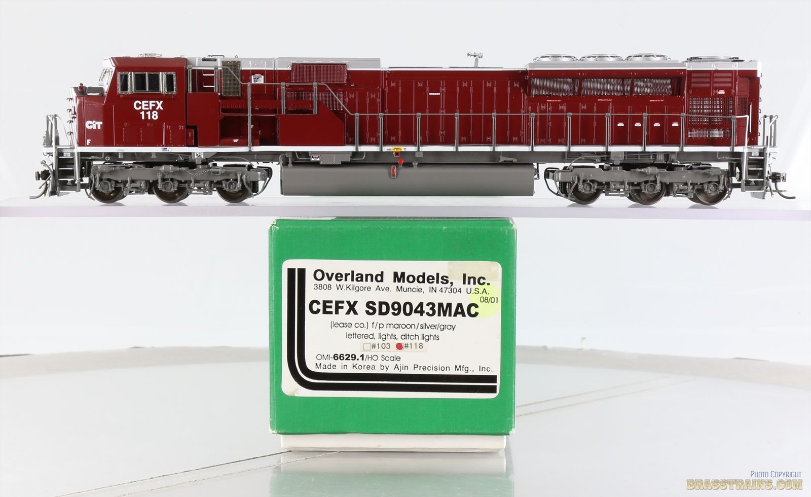 HO Brass Model - OMI 6629.1 EMD SD9043MAC CEFX Lease #118 Diesel - F/P ...