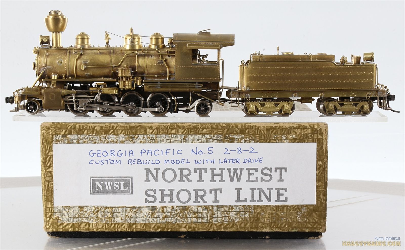 HO Brass Model - NWSL GP Georgia Pacific 2-8-2 Logging Loco #5