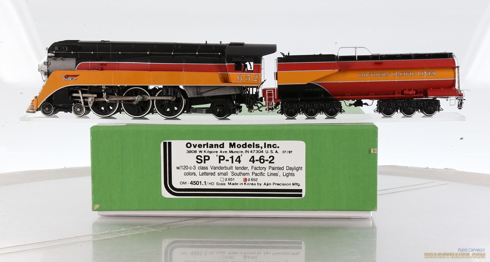 HO Brass Model - OMI 4501.1 SP Southern Pacific P-14 4-6-2