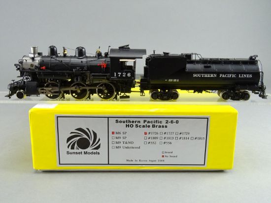 HO Brass Model - Sunset SP Southern Pacific M6 2-6-0 #1727 Steam