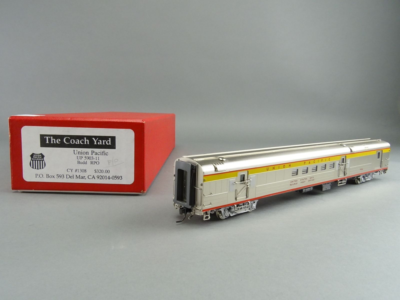HO Brass Model - TCY 1308 UP Union Pacific Budd RPO #5906 - F/Plated ...
