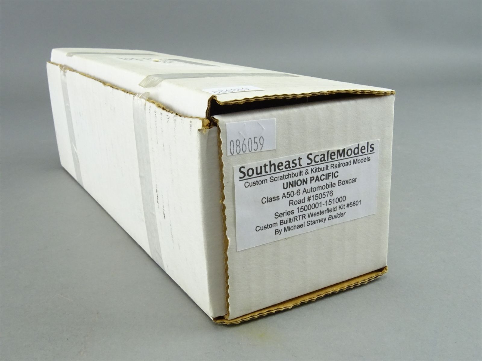 HO Built-Up Model Train Car - Southeast Scale AT&SF A50-6 Auto Boxcar ...