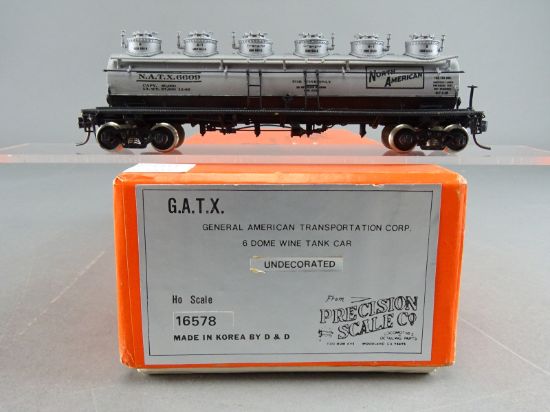 HO Brass Model - PSC 16578 NATX GATX 6 Dome Wine Tank Car #6609