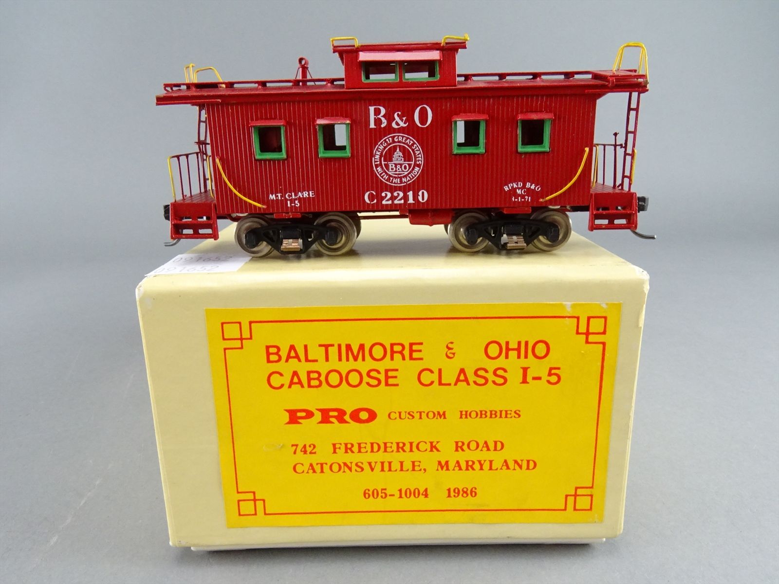 HO Brass Model - PCH Pro Custom Hobbies B&O Baltimore & Ohio I-5 ...