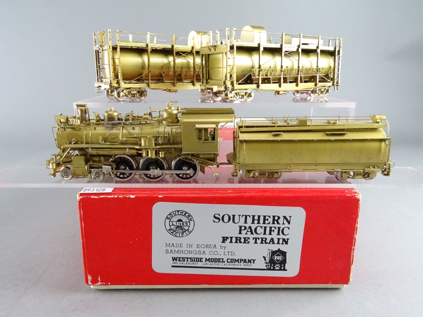 HO Brass Model - WMC SP Southern Pacific Fire Train w/ Water Cars ...