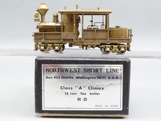 HO Brass Model - NWSL Class A Climax 15 Ton Tee Boiler - Unpainted