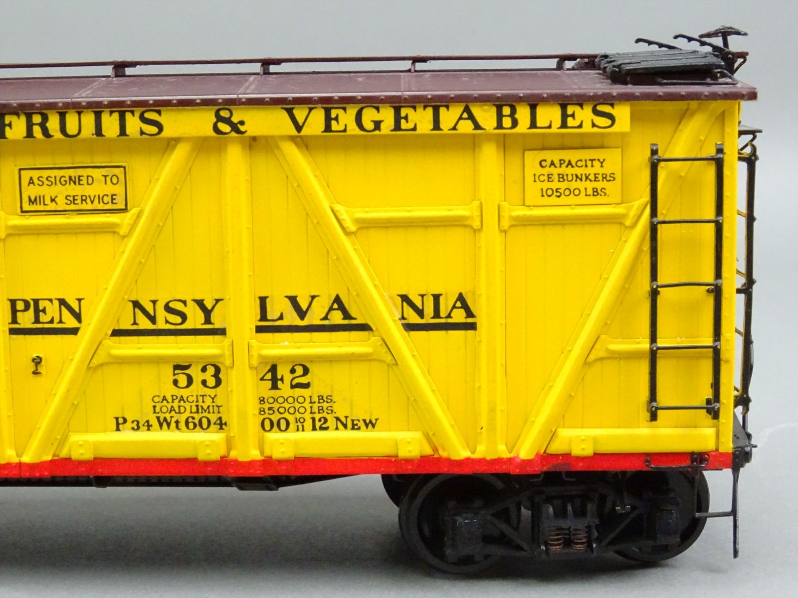 O Brass Model - PSC 16077 PRR Pennsylvania R7 Reefer Refrigerator Car ...