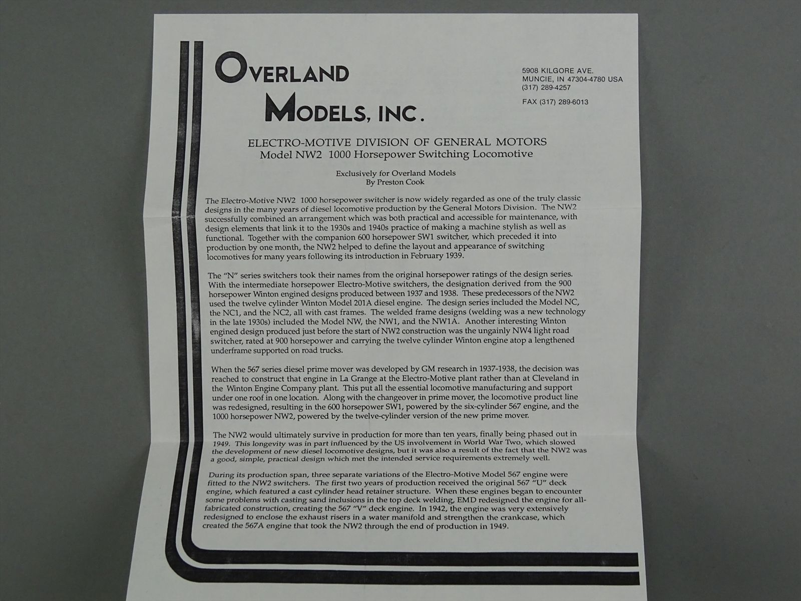 HO Brass Model - OMI 6196.1 PRR Pennsylvania NW-2 #9159 - F/P - 1991 ...