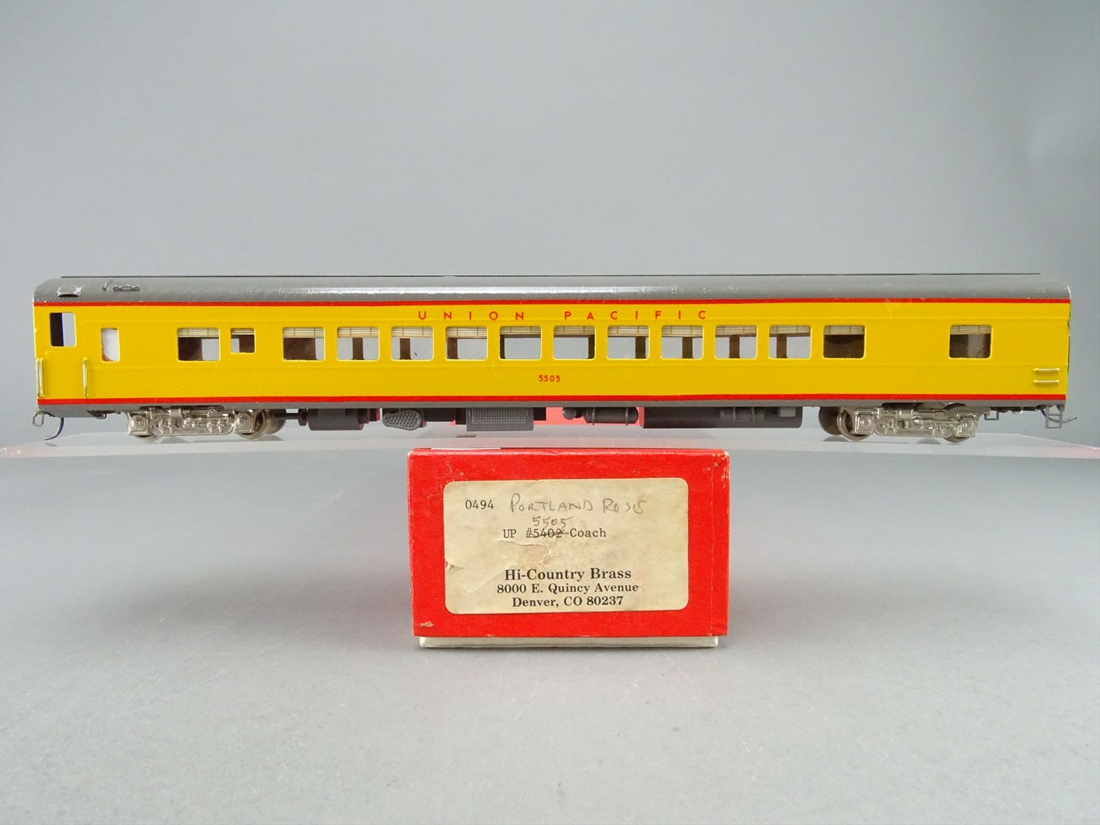 HO Brass Model - SOHO C&NW Coach #3477 As UP Union Pacific Coach #5505 ...
