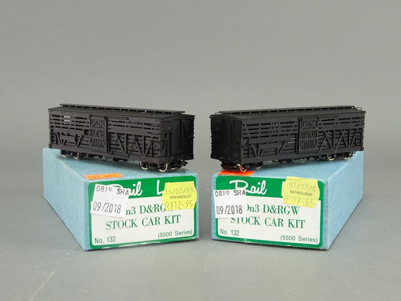 HOn3 Scale Plastic Freight Car Kits LOT of 4 D&RGW Box Car & Stock Car