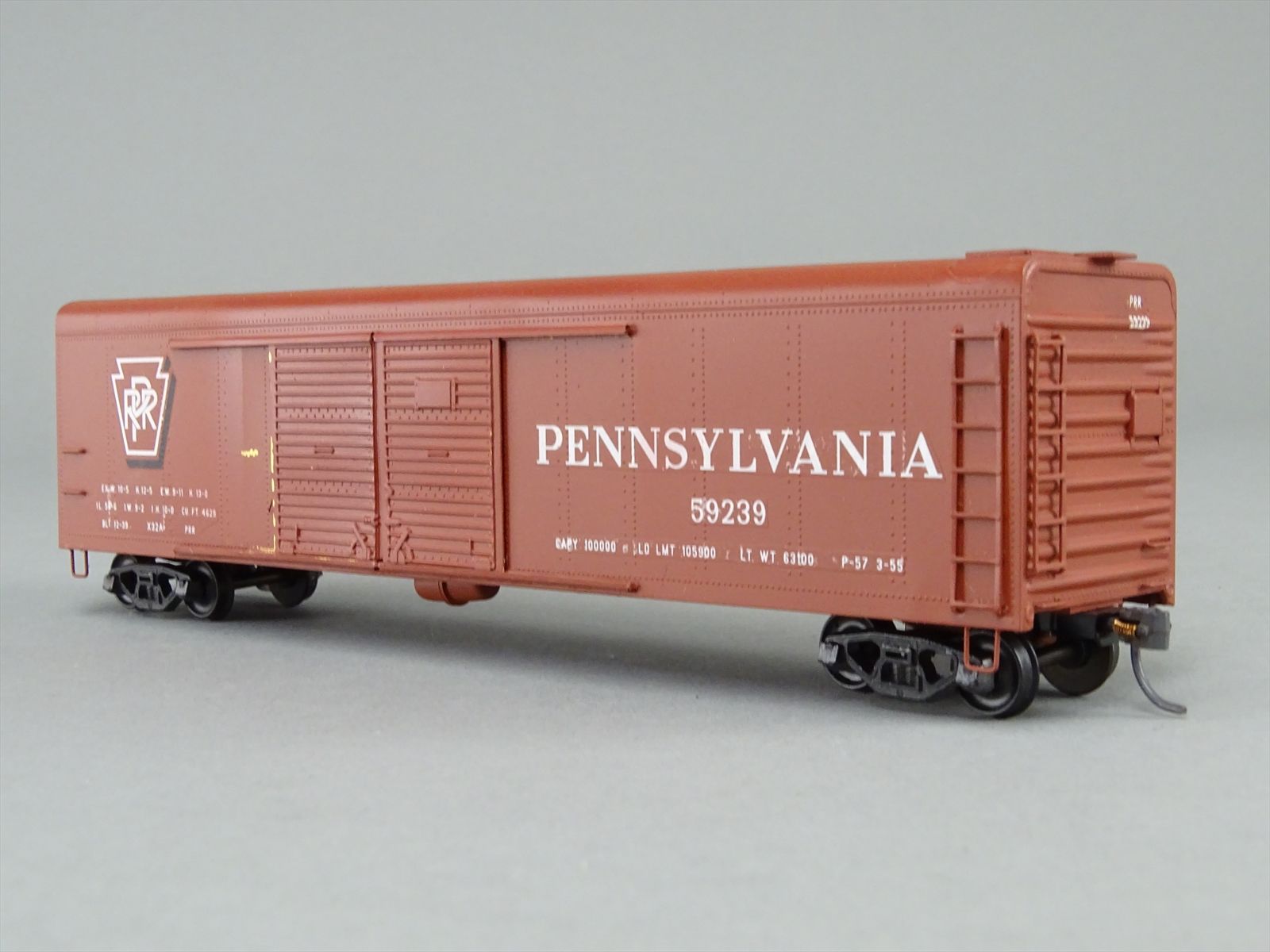 HO Brass Model - PRR Pennsylvania RR 50' Boxcar Box Car 4 Doors X-32 ...