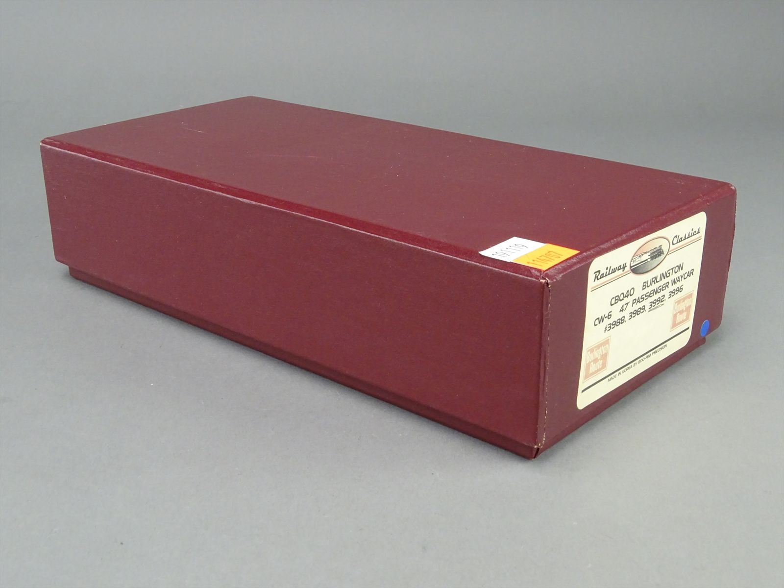 HO Brass Model - RWC CBQ40 CB&Q Burlington CW-6 47' Waycar Caboose ...