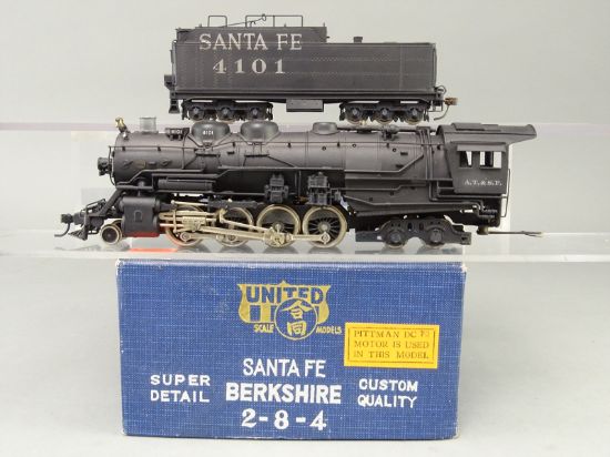 HO Brass Model - PFM AT&SF Santa Fe 2-8-4 #4101 - Custom
