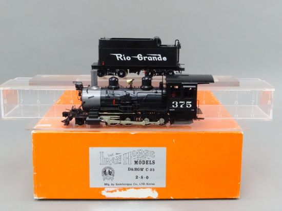 On3 Brass Model - PSC D&RGW Rio Grande C-25 2-8-0 #375 - Pro