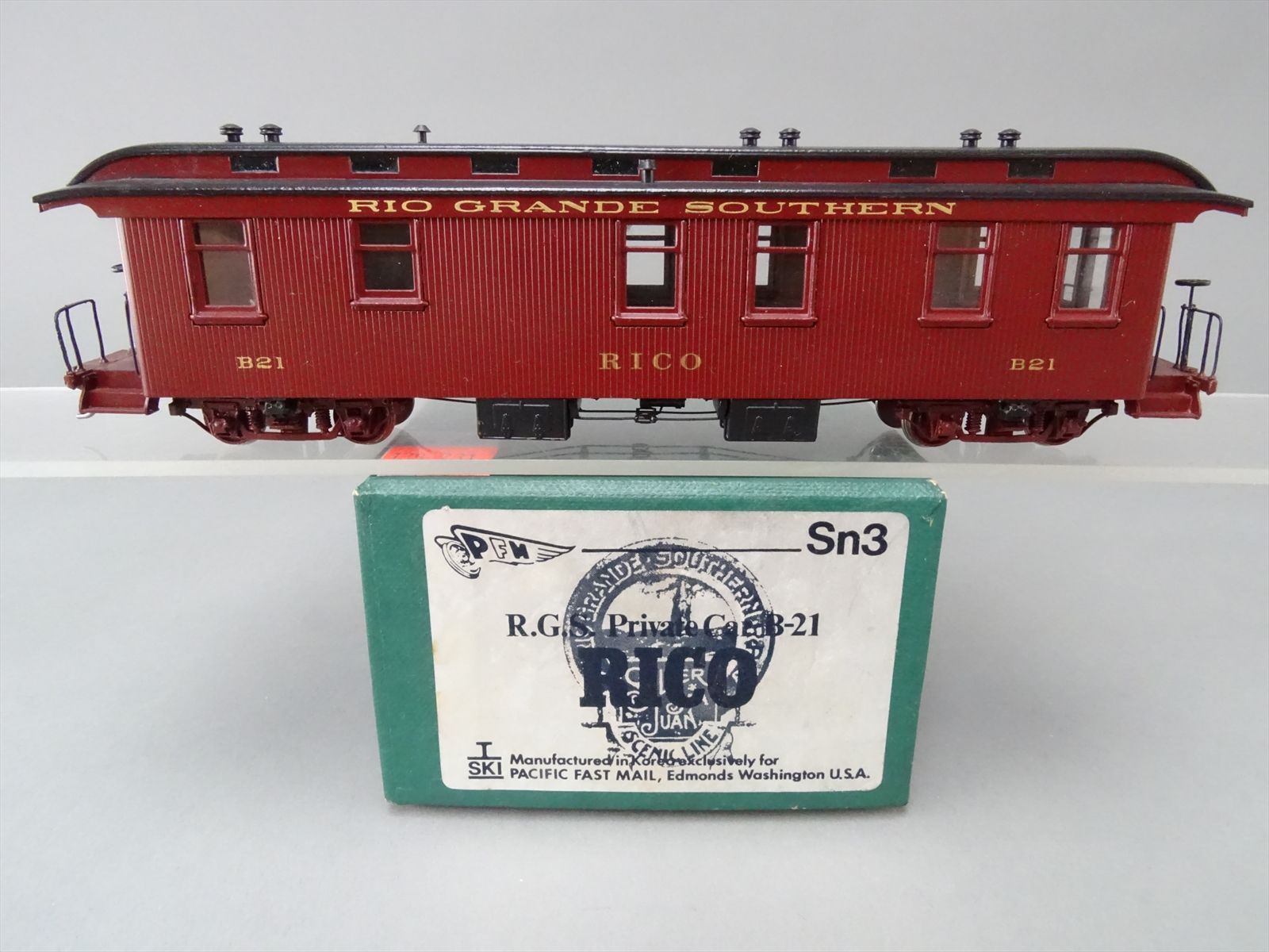 Sn3 Brass Model - PFM RGS Rio Grande Southern Private Car B-21 Rico San ...