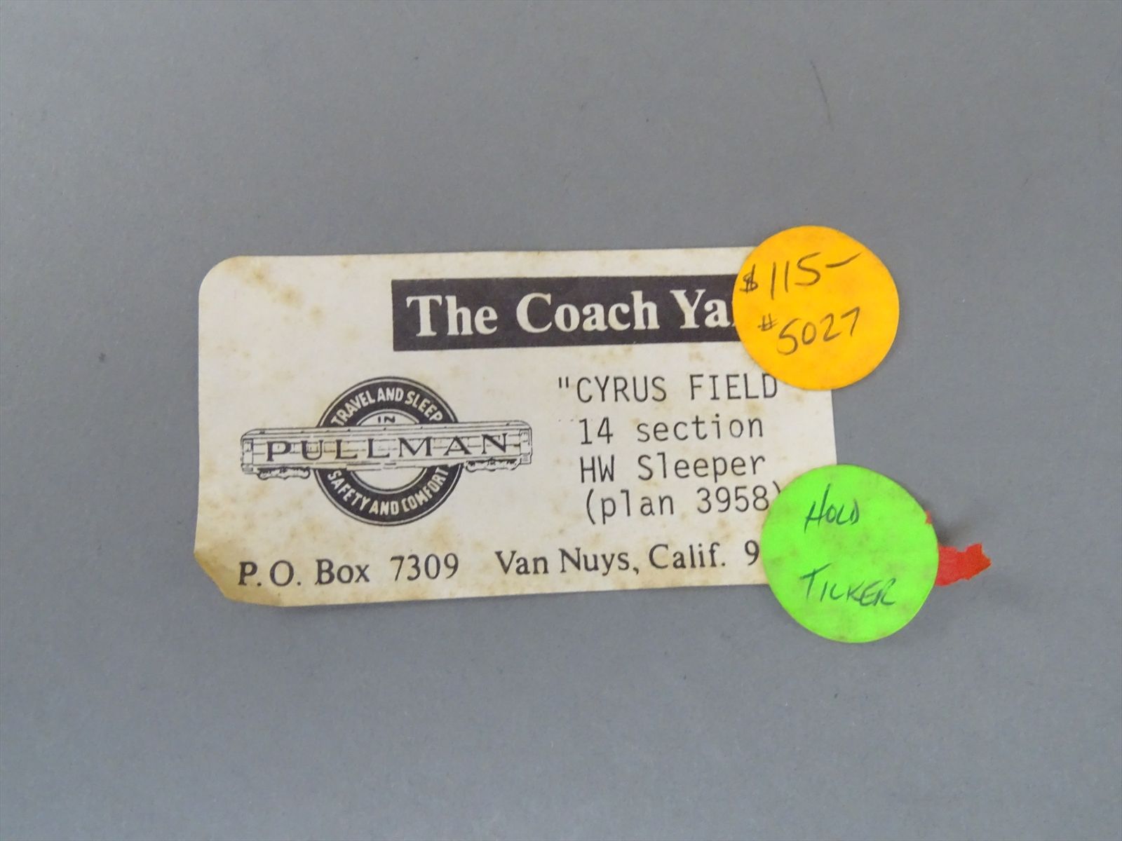 HO Brass Model - TCY AT&SF Santa Fe HW Pullman 14 Section Sleeper ...