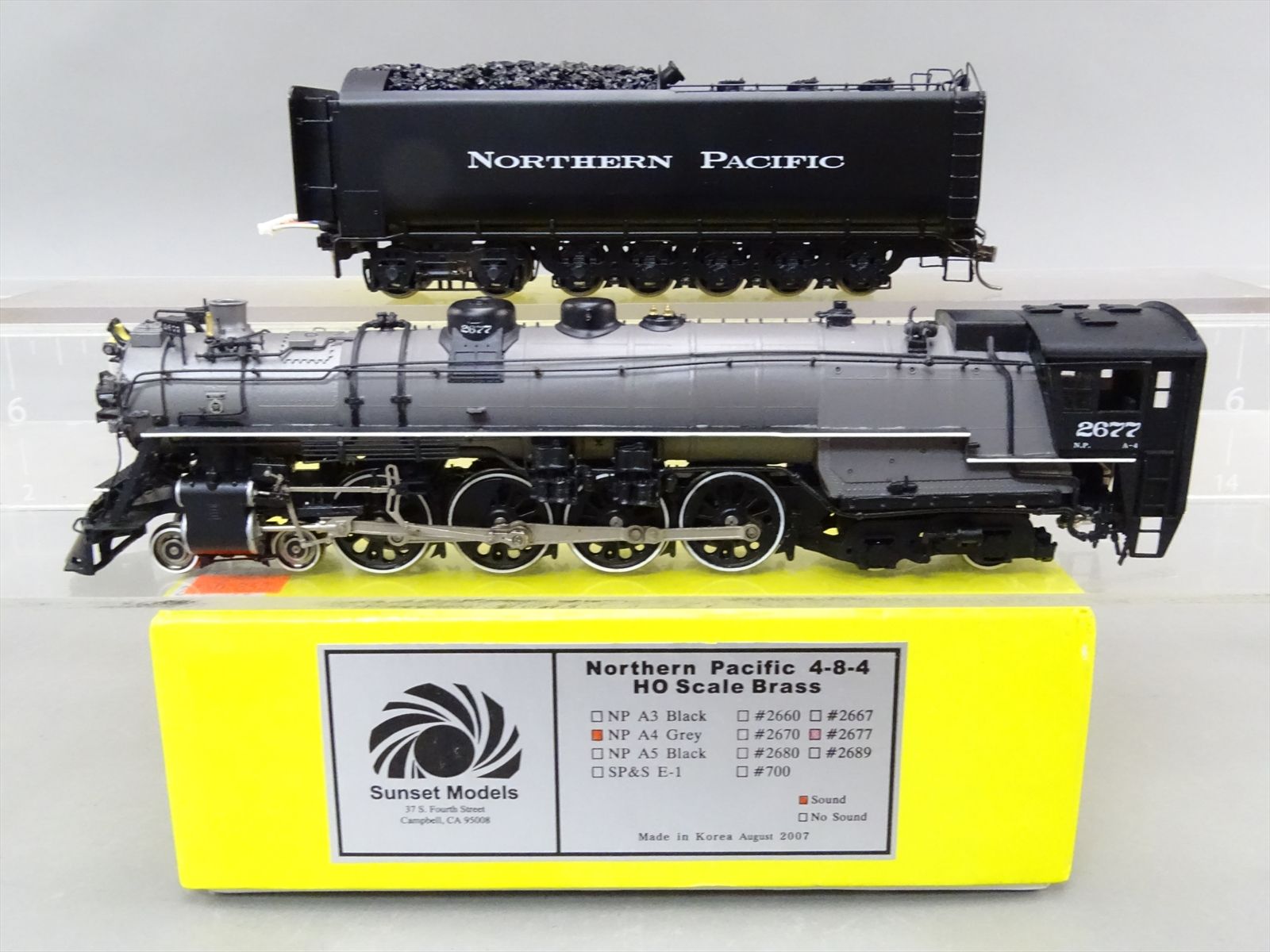 HO Brass Model Sunset NP Northern Pacific A4 Gray Boiler 484 2677