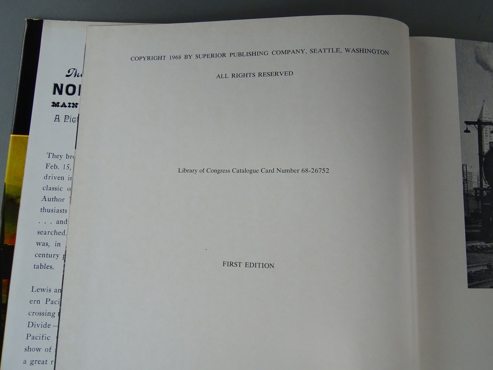 Railroad Book - The Northern Pacific Main Street Of The Northwest ...