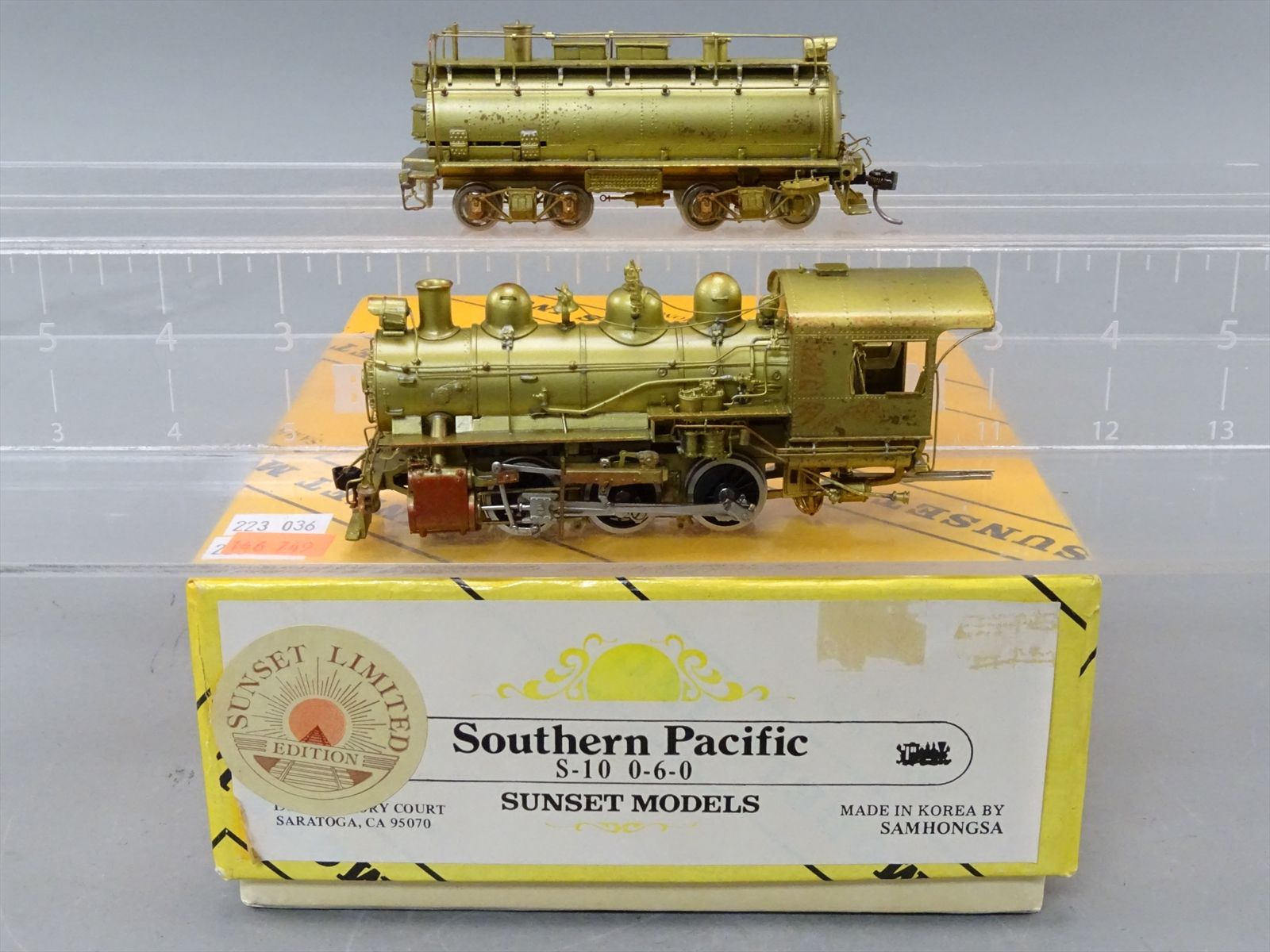 HO Brass Model - Sunset SP Southern Pacific 0-6-0 S-10 Sausage Tender ...