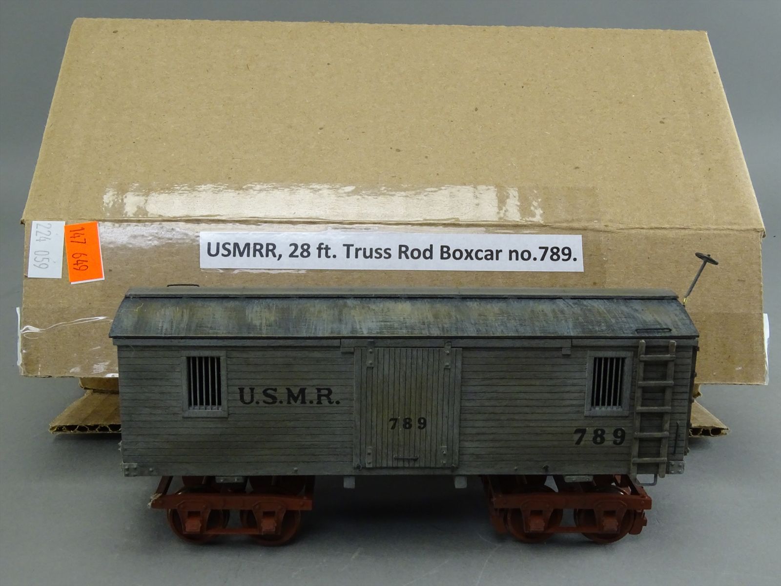 O Wood Built Up Kit - USMRR Truss Rod 28 ft Boxcar #789 - Custom ...